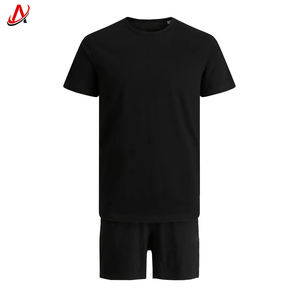 ชุดกีฬาลำลองสำหรับผู้ชายชุดวอร์มผ้าฝ้าย100% แห้งเร็วชุดวอร์มฤดูร้อนพิมพ์ลายโลโก้ - Product Image 3