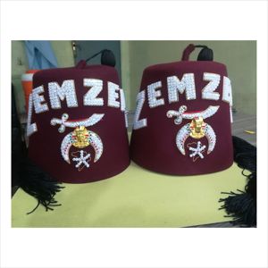Diseño personalizado Fez Shriner Sombreros Lana Fieltro Sombrero Cuerpo Fez Cap Custom 100% Lana Bordado a mano Shriners Fez 5-8days Adultos - Product Image 3