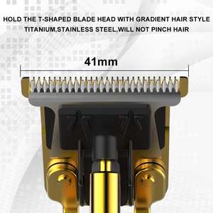 Tondeuse à cheveux électrique sans fil rechargeable pour hommes, tondeuse à lame en T réglable en alliage de titane, alimentation USB pour barbier et barbe - Product Image 5