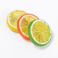 Yi Sugar Nieuwe Aanbieding Schijfjes Citroen Hars Miniaturen Platte Achterkant Charms Fruit Charms Hars voor Decoratie