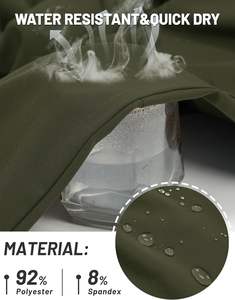 กางเกงวอร์มผ้าแคนวาสสำหรับผู้ชาย, กางเกงกีฬาวิ่งน้ำหนักเบาระบายอากาศได้ดีมีกระเป๋าซิป - Product Image 3