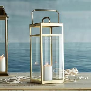 Trending 2025 Decorative Gold Metal <b>Candle</b> <b>Lantern</b> With Clear Glass for Outdoor <b>Garden</b> Swimming Pool Decor <b>Lanterns</b> - Product Image 6