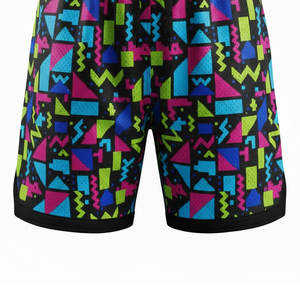 กางเกงขาสั้นกีฬาผู้ชาย ผ้าตาข่าย ระบายอากาศได้ดี พิมพ์ลายกราฟิกแบบซับลิเมชั่น สำหรับการฝึกซ้อมระดับมืออาชีพ มีกระเป๋าข้างลึก - Product Image 5