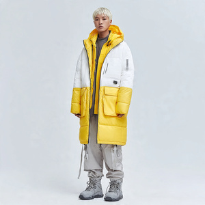 <b>Men's</b> Winter Long <b>Puffer</b> <b>Jacket</b> Hooded Breathable Windproof Outdoor Front Logo Customizable Color - Product Image 4