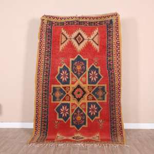 Auténticas Alfombras Marroquíes Hechas a Mano de Lana, Diseños Berber Tradicionales, Estilos Vintage Modernos para Decoración del Hogar - Product Image 1