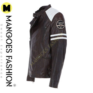 Chaqueta de motorista de cuero con cremallera lateral para hombre de primera calidad en negro clásico-Elegante ropa de abrigo de motocicleta con diseño contemporáneo - Product Image 6