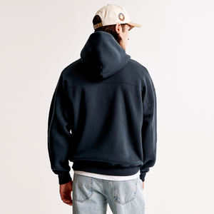 Sudadera con capucha para hombre de marca Vintage 2025, ajuste holgado, 100% de algodón, teñido liso, negro, bordado, Technics, suministro ODM para invierno - Product Image 6