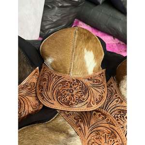 GangesGrain Cuero Genuino de Piel de Vaca Repujado con Pelo Sintético PU, Paja, para Invierno, Viajes, Fiestas, Deportes, Negocios, Casual, Aire Libre - Product Image 2