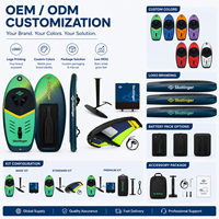 Planche hydrofoil gonflable OEM - Planche à pagaie en PVC EVA résistante à l'eau et écologique avec technologie Drop Stitch