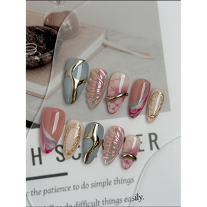 Uñas postizas de aleación color rubor - Product Image 3