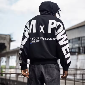 Sudadera con Capucha Extra Grande de Alta Calidad para Hombre, Ropa de Calle Personalizada Estilo Y2K, Ropa de Invierno 100% Algodón Transpirable - Product Image 1