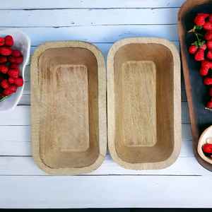 Bougeoirs multifonctionnels en bois de manguier de haute qualité brûlés naturels pour Noël, festival, mariage, maison - Product Image 4