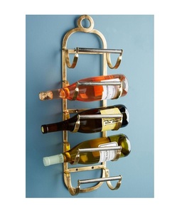 Soporte de botella de hierro rústico hecho a mano con diseño de desplazamiento tradicional para una mesa elegante o estante de exhibición de vino - Product Image 4