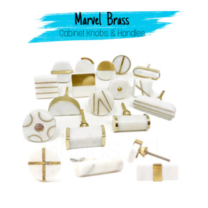 Fournisseur mondial de luxe européen blanc marbre pierre laiton porte armoire tiroir boutons tire poignée pour cuisine - Product Image 1