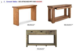 โต๊ะคอนโซลไม้สไตล์โมเดิร์นพร้อมลิ้นชัก โต๊ะทางเข้าไม้จริง ตู้ข้างทางเดินพร้อมชั้นวางของ เฟอร์นิเจอร์ห้องนั่งเล่น - Product Image 3