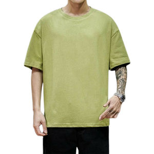 Camisetas de manga corta de alta calidad para hombre, camisetas lisas informales holgadas, pulóver, Tops de verano 100% - Product Image 6
