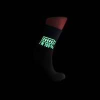Chaussettes unisexes mi-mollet néon, confortables, respirantes, en coton sport, imprimé lumineux, style décontracté, avec logo, en spandex, tricotées pour le quotidien