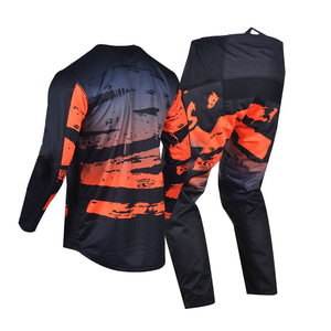 Combinaison de course, vêtements de sport, vêtements de moto, maillot, pantalon, équipement de motocross, kit de vélo tout-terrain, manches courtes, imprimé, séchage rapide, respirant - Product Image 2