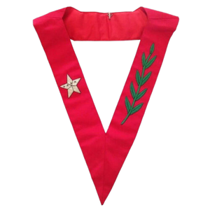 Masonic Scottish Rite 14th Degree Cuero Oversleeve Bordado a mano Scottish Rite Collar para uso diario - Product Image 4