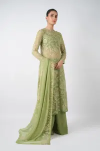 Ladies Heavy 3-Piece <b>Party</b> Dress Suits Women Knee-Length Lightweight <b>Sequined</b> Lace Embroidery New Latest Design High Fashion - Product Image 3