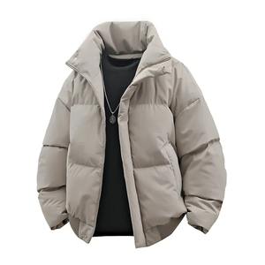 Veste matelassée multifonctionnelle pour homme, veste matelassée de haute qualité avec fermeture éclair, doublure en coton, parka à col montant pour homme - Product Image 4