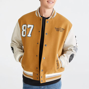 Wholesale OEM Canvas Winter Plus Size Black <b>Baseball</b> Team <b>Jacket</b> Custom Varsity Lettermen Front <b>for</b> <b>Man</b> - Product Image 6