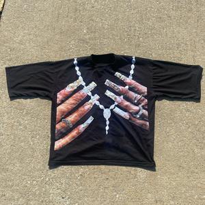 T-shirt graphique court Boxy de haute qualité imprimé Dtg personnalisé 180 230gsm 100% coton pour hommes - Product Image 5