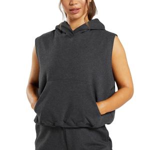 2024 Custom Logo Ladies <b>Women's</b> <b>Sweatshirt</b> High Quality Sleeveless Gym Pullover <b>Hoodie</b> Hot Sale Winter Top - Product Image 1