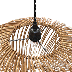 Lámpara colgante de mimbre de ratán para techo, cesta de sombra tejida de bambú, gran oferta - Product Image 3