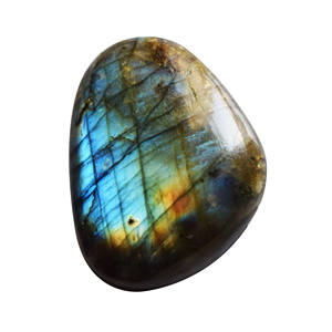 100% naturel bleu Flashy feu Labradorite Cabochon dos plat côté 40x30x6 MM pendentif boucles d'oreilles fabrication de bijoux pierres précieuses haute - Product Image 1