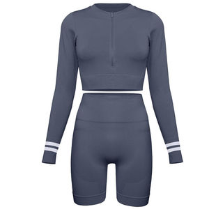 Ensemble de sport pour femme 2026, nouveau design, style uni, motif uni, fitness, taille haute, TISSU INTELLIGENT, devant 2 pièces - Product Image 4
