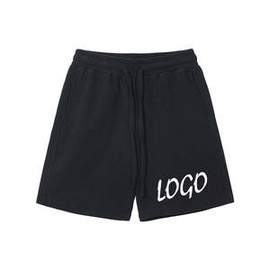 Shorts Casuales de Verano de Felpa Francesa 100% Poliéster al por Mayor, Logotipo Personalizado, Ropa de Gimnasio, Cómodos, Lisos, hasta la Rodilla - Product Image 1