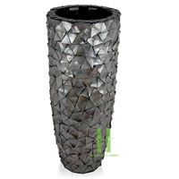 Lot de 3 vases en nacre de luxe faits à la main en forme de coquillage, pots de fleurs de luxe, design OEM et emballage
