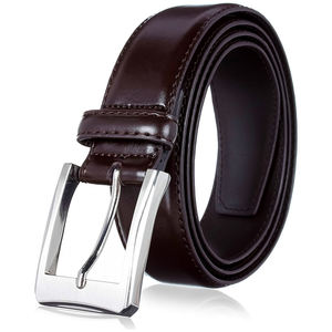 Cinturones de cuero genuino para hombres de alta calidad personalizados de diseño popular de moda de color negro - Product Image 6