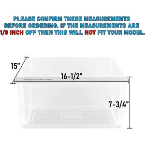 Pièce de rechange pour bac à légumes de réfrigérateur Whirlpool 2188664 - Neuf et en plastique - Product Image 2