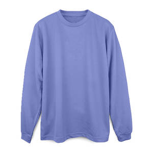 Femmes Bleu Logo Impression Hommes Impression Tshirt Brodé Design Personnalisé T-shirt à Manches Longues - Product Image 2