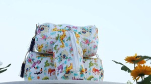 Juego de 3 bolsas de cosméticos acolchadas de algodón ecológicas con cierre de cremallera estuche de viaje con estampado de bloque indio Vintage para almacenamiento de maquillaje grande - Product Image 3