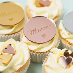 <b>Mirror</b> <b>Acrylic</b> Plaques Engraving Happy Birthday Cupcakes Inserting Flags Baking Biscuit Decorations - Product Image 5