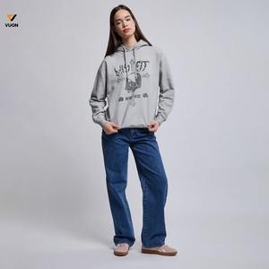 2025 chaud femmes couleur unie à manches longues cordon court pull décontracté sweat femmes DTG sweats à capuche imprimés - Product Image 2