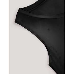 Custom Premium Women's <b>Black</b> V-Neck Tank <b>Nightdress</b> Knitted Fabric Made From Filament Bamboo Modal Pajama Dress Nightwear - Product Image 4