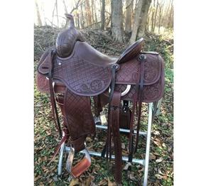 Sillín de cuero occidental tallado a mano Roping Ranch de alta calidad al mejor precio - Product Image 1