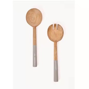 Herramientas para servir ensaladas y aperitivos de madera elevada de calidad al por mayor, increíbles regalos de inauguración de la casa - Product Image 5