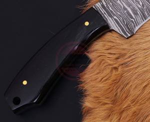 Lame de fixation en acier Damas faite à la main sur mesure couteau Skinner pleine soie couteaux de camping en plein air couteaux à éplucher - Product Image 4