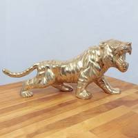 Sculpture d'animal en laiton finition antique, figurine artisanale Art déco Pop Art, écologique, objet de collection, décoration d'anniversaire, élégante pour le bureau
