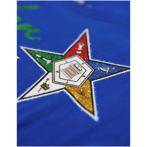 OES Camiseta azul de manga larga 100% algodón Orden de Eastern Star Shirt Custom Fraternity Sorority Apparel Bordado Comfort Top - Product Image 5