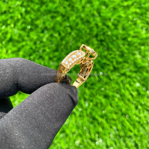 แหวนแต่งงานแบบมินิมอลทองคำแท้ 14K ปรับแต่งได้ ประดับเพชรธรรมชาติทรงคลัสเตอร์ สำหรับผู้หญิง ของขวัญวันครบรอบสุดหรู - Product Image 4