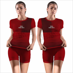 Conjunto de Camiseta y Pantalones Cortos de Algodón para Mujer, Ajuste Cómodo y Relajado, Ropa de Verano, Conjunto de Dos Piezas - Product Image 5