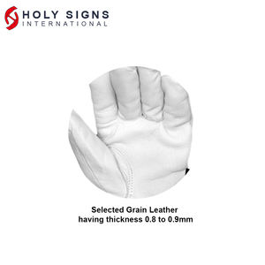 Venta al por mayor XL tamaño conductor guantes de piel de oveja blanca grano vaca cuero dividido multiusos para la construcción industrial trabajo corte 5 - Product Image 3