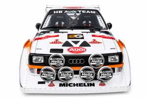 Audi Sport Quattro S1 E2 Rally Tribute 2 portes manuelle turbo AWD Hatchback blanc rouge orange design course - Product Image 1