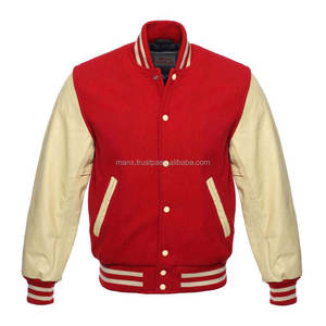 Veste universitaire unisexe à logo personnalisé, manches en cuir, collège, baseball, style letterman, veste noire à fermeture éclair décontractée, ODM - Product Image 3